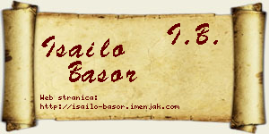Isailo Basor vizit kartica
